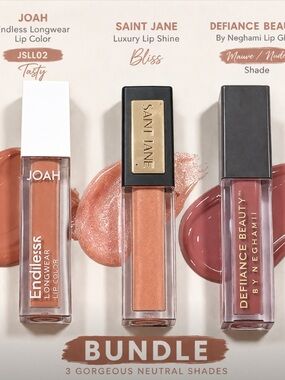 JOAH + Saint Jane + Defiance Beauty Lip Gloss Bundle | Nude Shades |